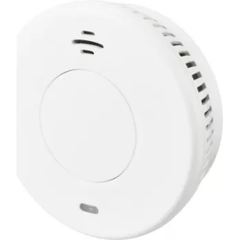 Sygonix SY-6438012 Detector de humo inalámbrico con batería de 10 años, interconectable, blanco
