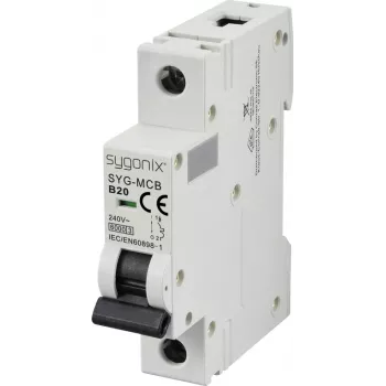 Sygonix SY-6440882 SYG-MCB 1P/B20/6KA Interruptor automático 1 polo 20 A 240 V AC