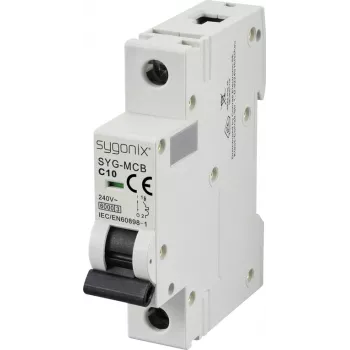 Sygonix SY-6440888 SYG-MCB 1P C10 6kA Interruptor automático 10 A 240 V/AC
