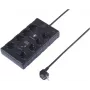 Sygonix SY-4751202 regleta de 8 tomas con protección contra sobretensiones negra 1,5m