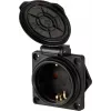 Sygonix SY-6746374 toma de corriente Schuko IP44 negra