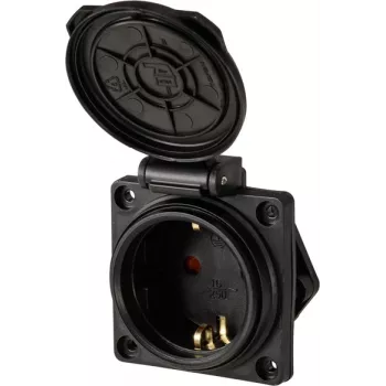 Sygonix SY-6746374 toma de corriente Schuko IP44 negra