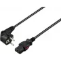 Sygonix SY-6733072 cable de alimentación IEC C13 bloqueable, CEE 7/7 a IEC C13, 2 m, negro
