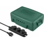 Sygonix SY-6797950 base de distribución de 3 tomas verde/negra con protección infantil mejorada