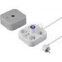 Sygonix SY-6788330 Regleta de enchufe Schuko en cubo 4 tomas gris/blanco