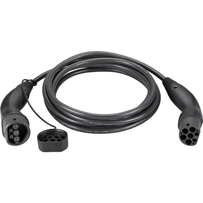 LAPP MOBILITY Cable de carga para VE Type 2, 7,4 kW, 5 m, negro (61780)