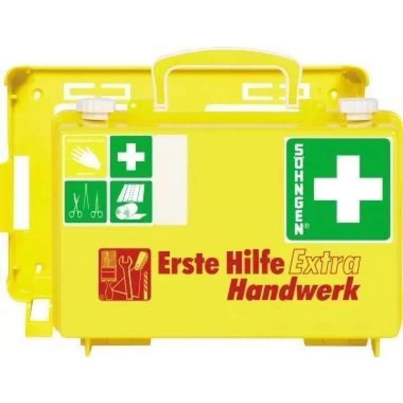 SÖHNGEN botiquín de primeros auxilios EXTRA HANDW DIN 13157 montaje en pared carcasa ABS naranja O320125