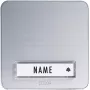 M-E MODERN-ELECTRONICS KTA-1 A/S pulsador de timbre empotrable, 1 pulsador, acero inoxidable, plata, 12 V/1 A, iluminación LED, IP44