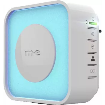 m-e modern-electronics 41308 receptor de timbre inalámbrico con anillo LED iluminado, blanco