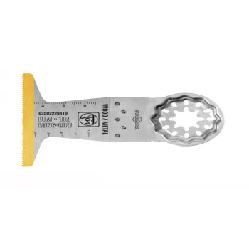 Fein 63502228450 Hoja de sierra E-Cut bimetálica con recubrimiento TiN, pack de 50