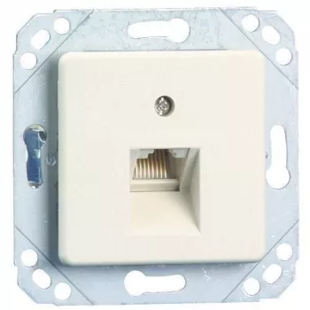METZ Connect UPk Unidad de conexión empotrable, caja de conexión universal, diseño IAE, 2x RJ45, bornes de tornillo RJ45 mini borne (130040111-I)