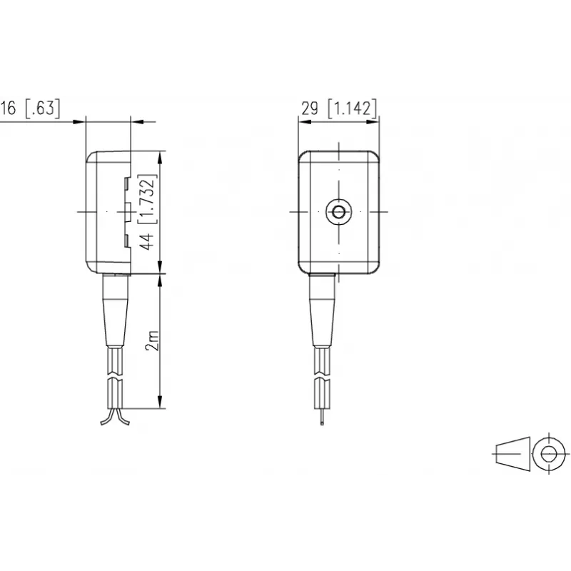 METZ CONNECT Sensor de fugas LKS 1 (110329) - Detección conductiva de fugas, cable de 2m, salida de relé