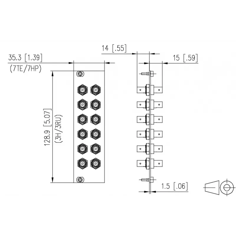 METZ BTR 15024A0112-E OpDAT REGpro 12xST SM/MM cerámica placa frontal gris 3U/7HP