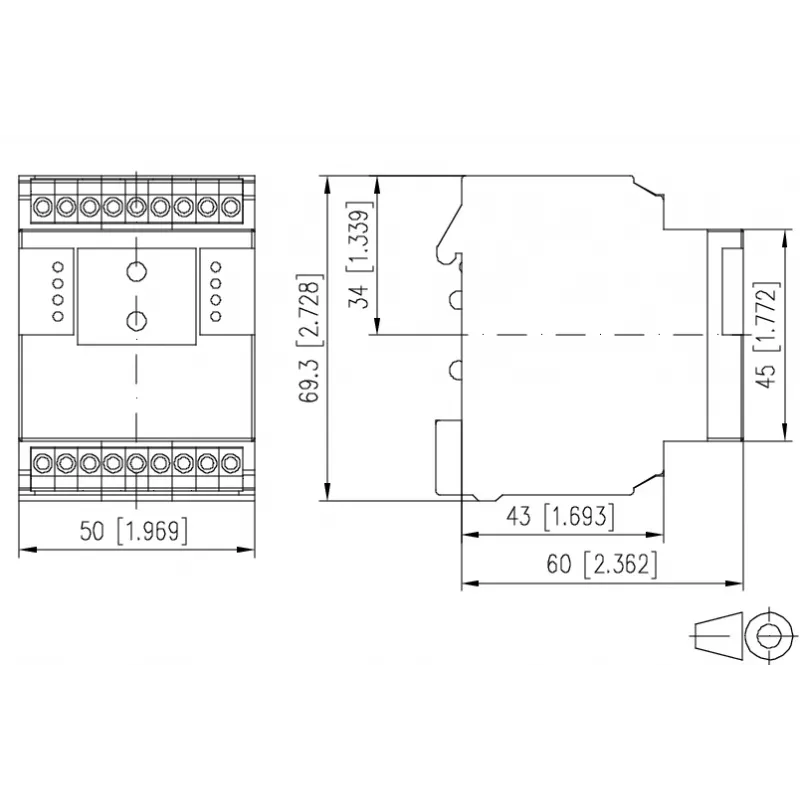 METZ CONNECT EIW-C18 base de enchufe industrial, Schuko, carril DIN, 230 V, 8 A, blanca 11027205