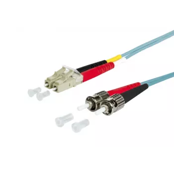 METZ BTR 151J1JOAO20E cable de red OpDAT OM3 LC dúplex a 2x ST multimodo 2m aguamarina I-V(ZN)H 50/125