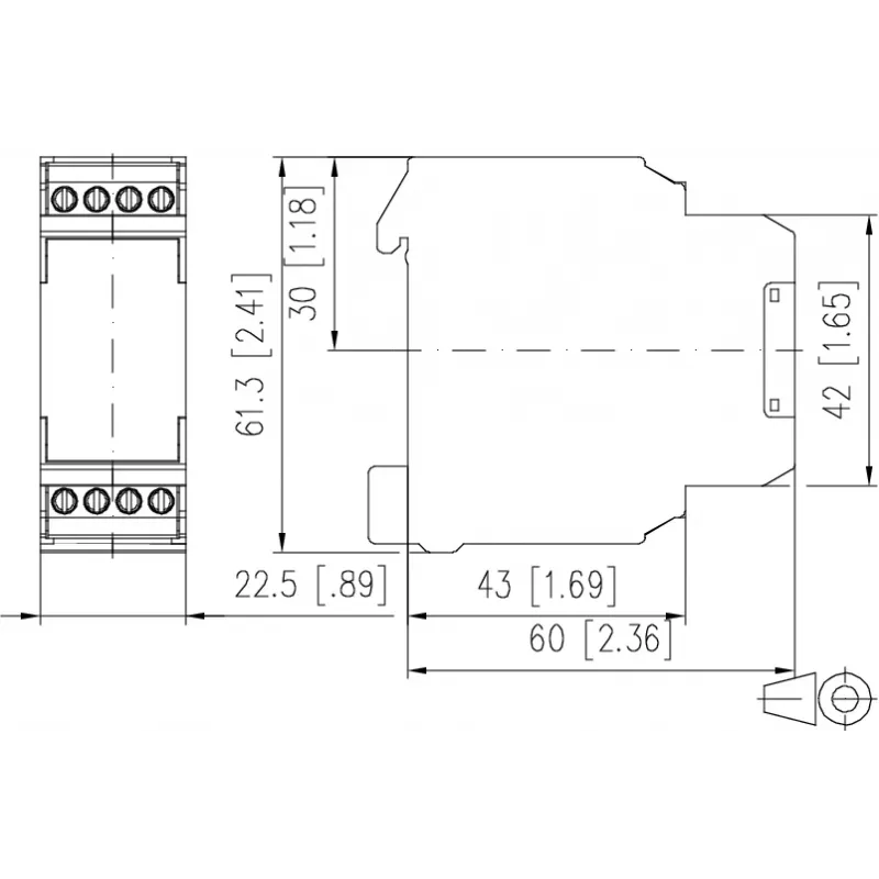METZ CONNECT 110659 módulo de relé de potencia en miniatura, 1 conmutador, bobina 24 V DC, 6 A, blanco