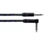 Cable para instrumento Cordial 14780 3 m – jack TS de 6,3 mm a jack TS de 6,3 mm, negro/azul funda textil