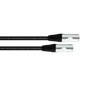 Cable de conexión Cordial 15618 CAT 6a S/FTP RJ45, 1 m, funda PUR negra