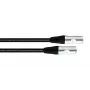 Cable de conexión Cordial 15618 CAT 6a S/FTP RJ45, 1 m, funda PUR negra