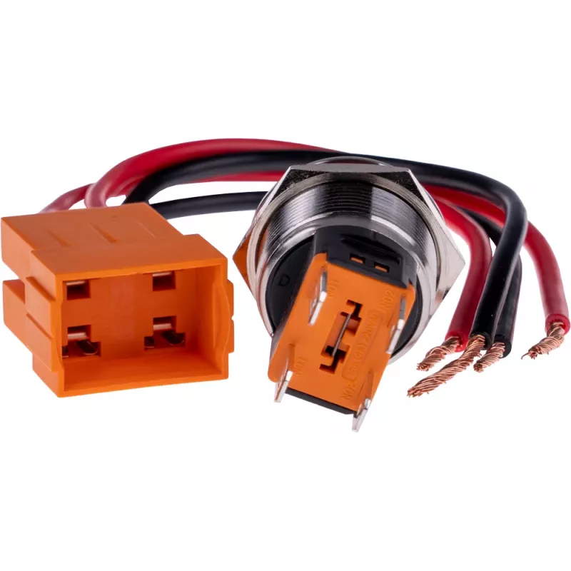 Joy-IT BUTTON22C-M-GR pulsador momentáneo, 250 V AC, 15 A, IP67, IK10, 22 mm, verde