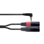 Cable adaptador en Y Cordial EY 1.5 WRMM XLR 3,5 mm TRS a 2x conector XLR macho, 1,5 m, negro, 14874