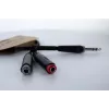 Cable adaptador en Y de audio Cordial 14890 conector jack estéreo 6,3 mm a 2x conector hembra jack mono 6,3 mm, 0,30 m, PVC negro, cable twin