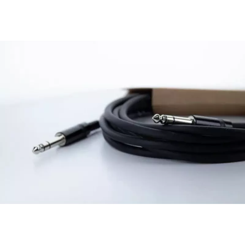 Cable de audio Cordial 14814 jack TRS 6,3 mm a jack TRS 6,3 mm, 0,5 m, negro