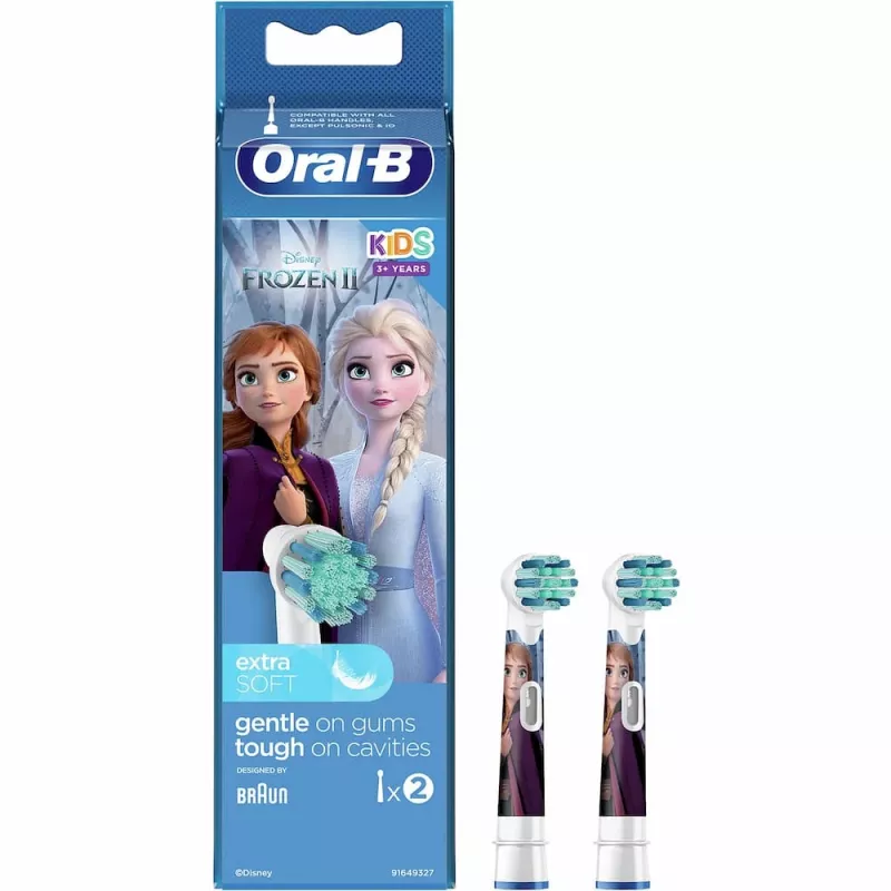 Braun EB 10-2K Frozen recambios de cepillo de dientes eléctrico para niños (pack de 2)