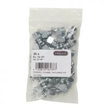 Pressol boquilla de engrase cónica H2-45°, G 1/8 galvanizada, 25 uds. (16 137)