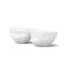 FIFTYEIGHT PRODUCTS T012201 Set de cuencos 200 ml Sonriente y Besando Porcelana blanca