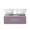 FIFTYEIGHT PRODUCTS T012201 Set de cuencos 200 ml Sonriente y Besando Porcelana blanca