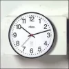 PEWETA Reloj de pared radio controlado 30 cm negro plástico mecanismo de movimiento continuo 51.130.312