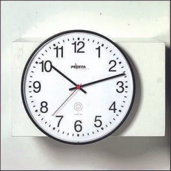 PEWETA Reloj de pared radio controlado 30 cm negro plástico mecanismo de movimiento continuo 51.130.312