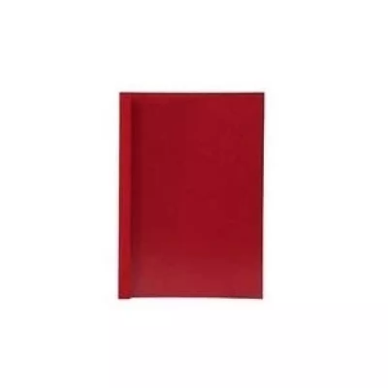 LMG Carpetas de encuadernación térmica A4 rojo efecto piel 1,5 mm lomo, capacidad 50 hojas, pack de 50 LMG-BMDLM-RO-R1,5