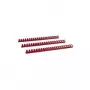 Elementos de encuadernación de plástico LMG 19 mm rojo pack de 100 (BRP190-RO)