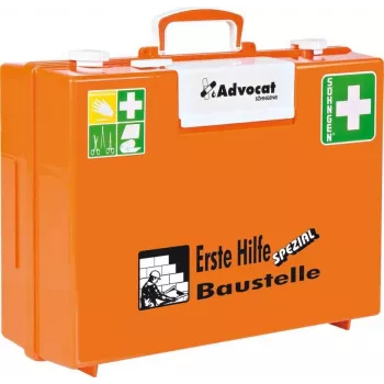 Söhngen Advocat Botiquín de primeros auxilios para obras DIN 13157, ABS naranja, 400 x 300 x 150 mm 0367001