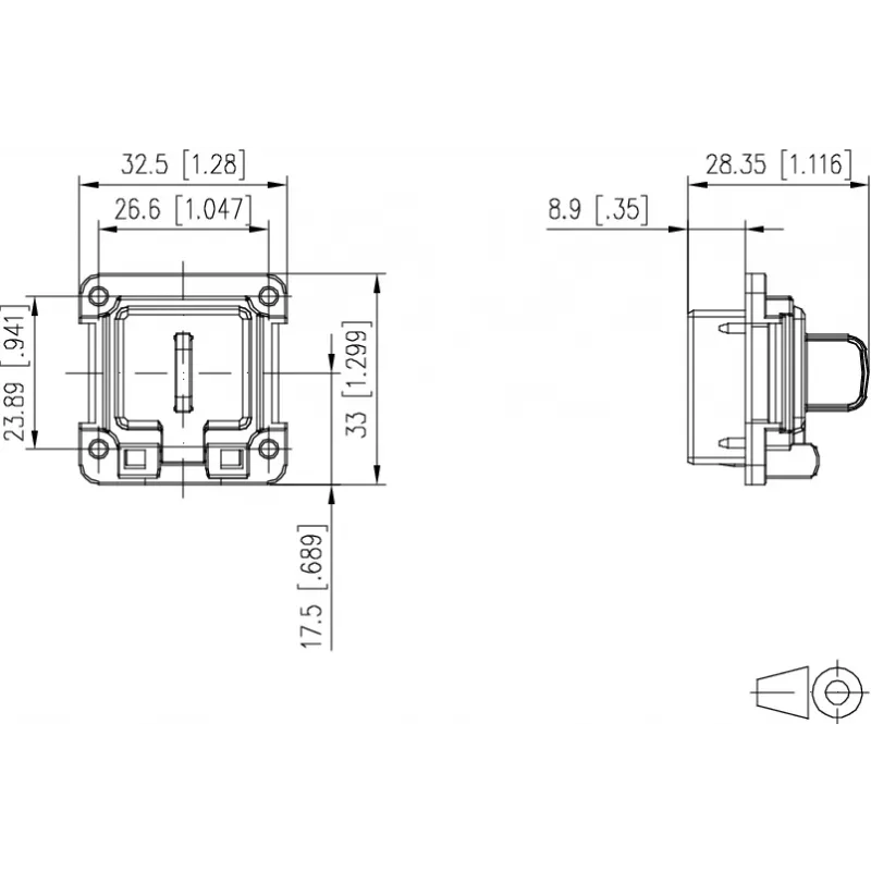 METZ CONNECT 1309413003-E Kit de montaje para módulos keystone C6Amodul RJ45