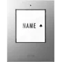 m-e modern-electronics 41302 Emisor de timbre inalámbrico con placa de identificación iluminada, blanco