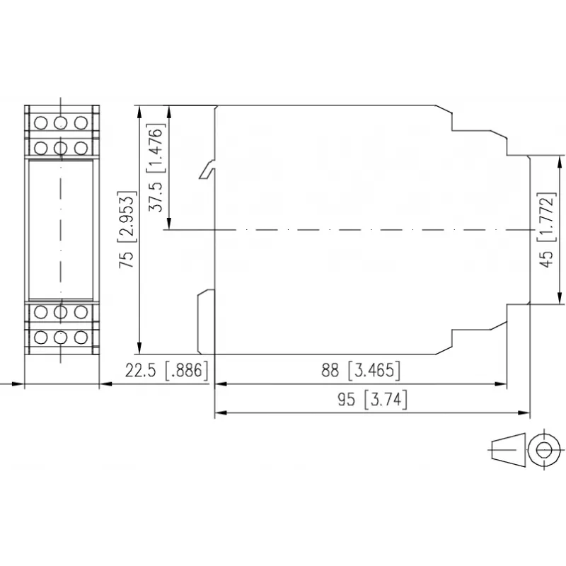 METZ CONNECT CPW-E12 Type 2 protector contra sobretensiones 1 polo+N 230/400 V 10 kA carril DIN negro/blanco 1102810520