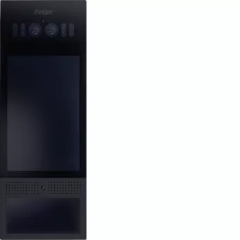 Hager RTQ541X estación exterior de vídeo con pantalla táctil de 4,3 inch, IP, RFID y PIN, antracita