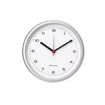 PEWETA reloj de pared radiocontrolado diseño plata 305 mm 51.001.213