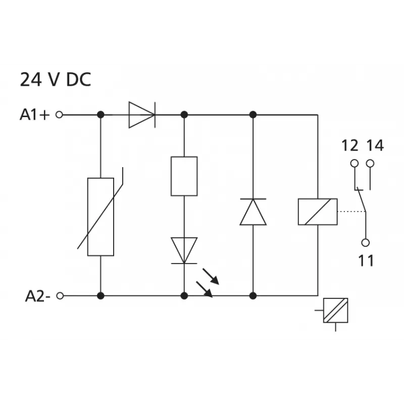 METZ CONNECT KRA-M6/21 módulo de relé de interfaz 24V AC/DC, 1 contacto CO, 6A, blanco 11061525