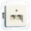 Metz Connect UPk unidad de conexión universal empotrada, diseño UAE, 2xRJ45, mini borne (130064111-I)