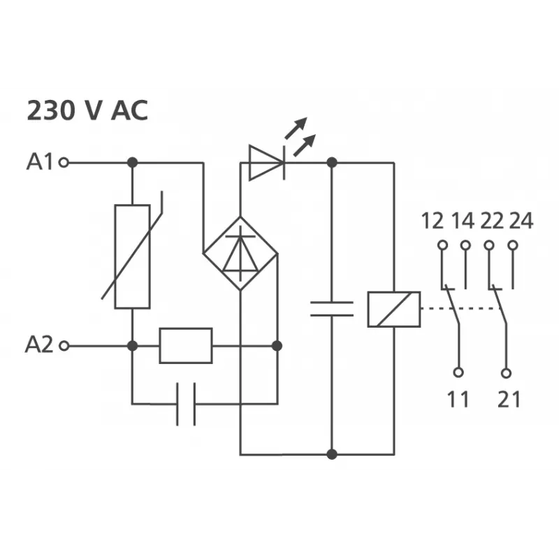 METZ CONNECT KRA-M8/21-21 relé de potencia blanco (11061905)