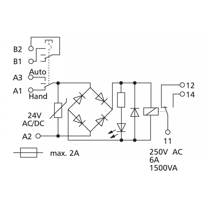 METZ CONNECT KRA-SR-M8/21 Módulo de relé de potencia, 24 V AC/DC, 1 conmutado, blanco (11064513)