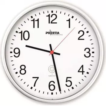 PEWETA reloj de pared radiocontrolado plástico blanco 30 cm (51.130.311)