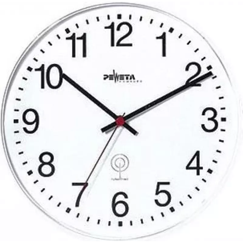 PEWETA reloj de pared radiocontrolado plástico blanco 30 cm (51.130.311)