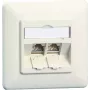 METZ CONNECT E-DAT modul 8/8(8) UP toma de conexión RJ45 empotrable Cat.6A apantallada, blanco puro 1309121002-E-90