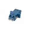 METZ CONNECT 15090074-I adaptador híbrido de fibra óptica LC dúplex a SC simplex, monomodo OS2, azul