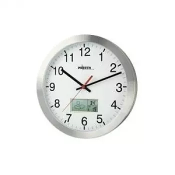 PEWETA reloj de pared radiocontrolado 51.161.315, esfera blanca, 300 mm, DCF77